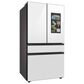 Samsung Bespoke 29 Cu. Ft. French Door Refrigerator with White Glass Family Hub Panel Included - Additional Panels Sold Separately, , large