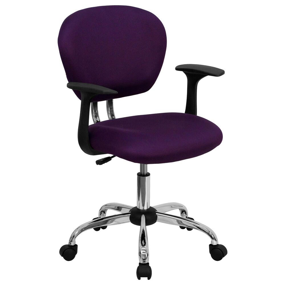 Flash Furniture Swivel Task Chair in Purple, , large
