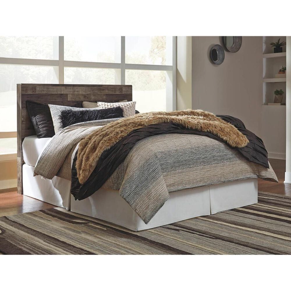 Ashley Derekson King Panel Headboard in Walnut and Gray, , large