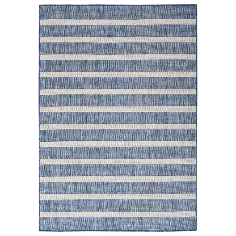 Nourison Positano POS03 Navy and Ivory 4&#39; x 6&#39; Indoor/Outdoor Area Rug, , large