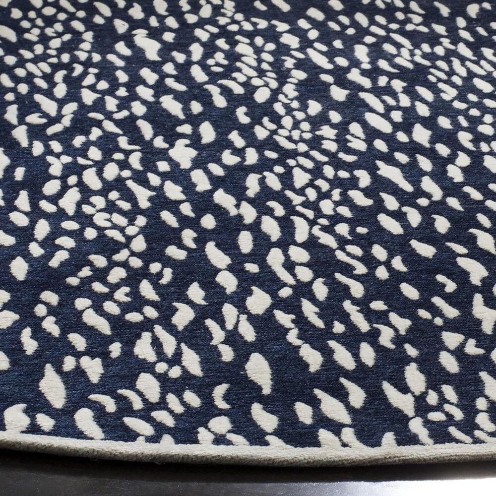 Safavieh Marbella 6&#39; Round Navy Blue and Ivory Area Rug, , large