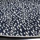 Safavieh Marbella 6" Round Navy Blue and Ivory Area Rug, , large