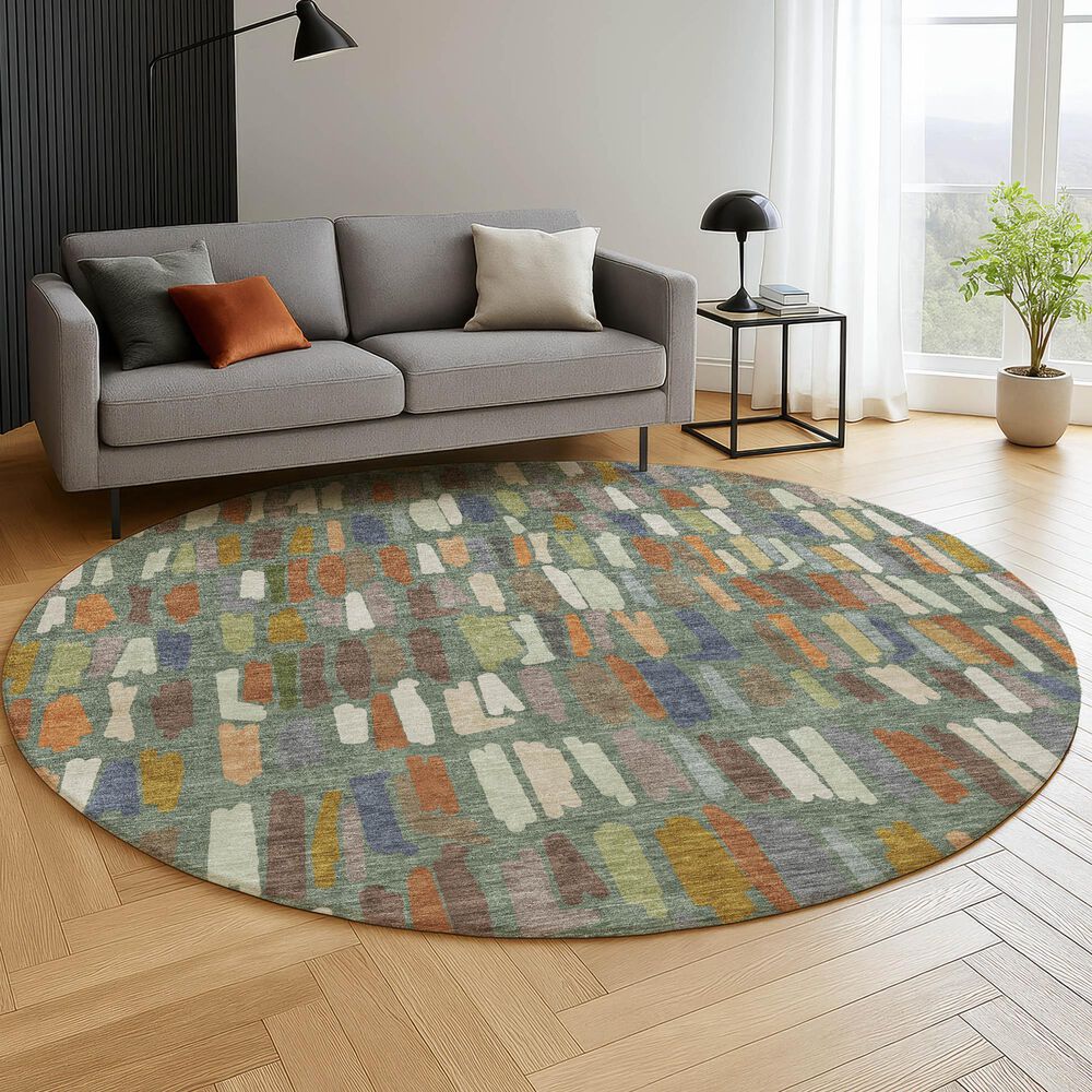 Dalyn Rug Company Kenner KN5 Basil 8' Round Area Rug, , large