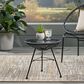 Hearth and Haven Nusa Round Patio Side Table in Black and Clear, , large
