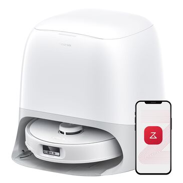 Roborock Qrevo Curv Robot Vacuum and Mop with Multifunctional Dock, 18,500Pa Suction, and Zero-Tangling Main Brush in White, , large