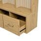GigaCloud Wooden Hall Tree with Arched Design and Drawers in Natural and Oak, , large