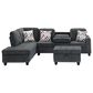 HOMLUX 94.49" L-Shaped Modular Sectional Sofa with Storage Ottoman and Cup Holders in Dark Gray, , large