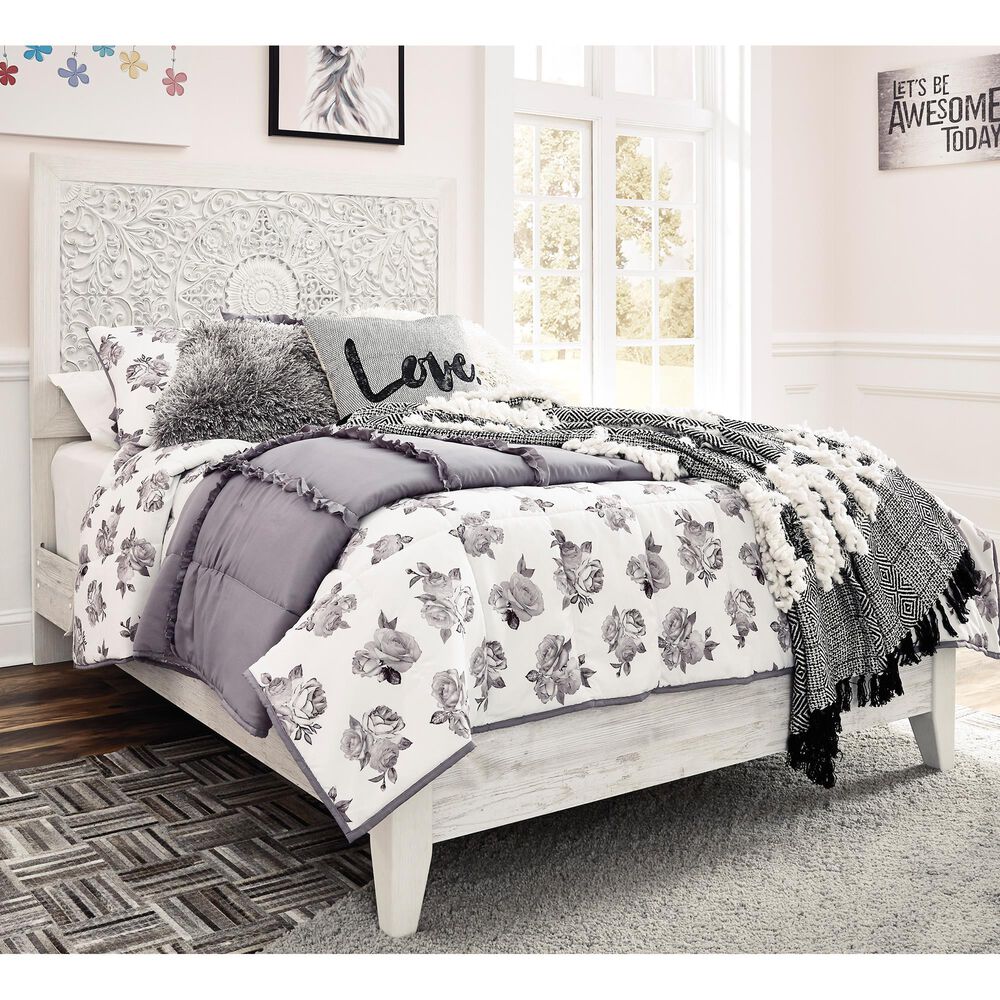 Ashley Paxberry 4-Piece Full Bedroom Set in Whitewash, , large