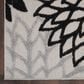 Nourison Aloha Floral 5"3" x 7"5" Black and White Indoor/Outdoor Area Rug, , large