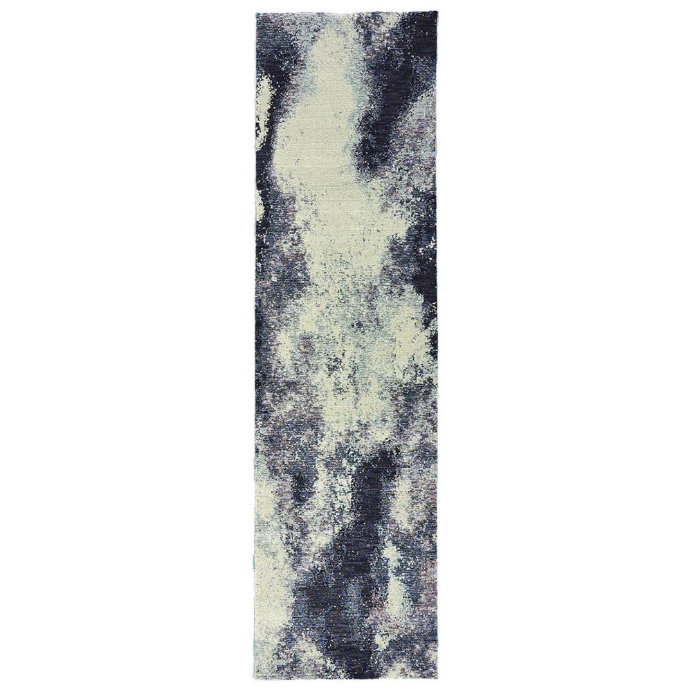 Oriental Weavers Evolution 8000B 2"3" x 8" Navy Runner, , large