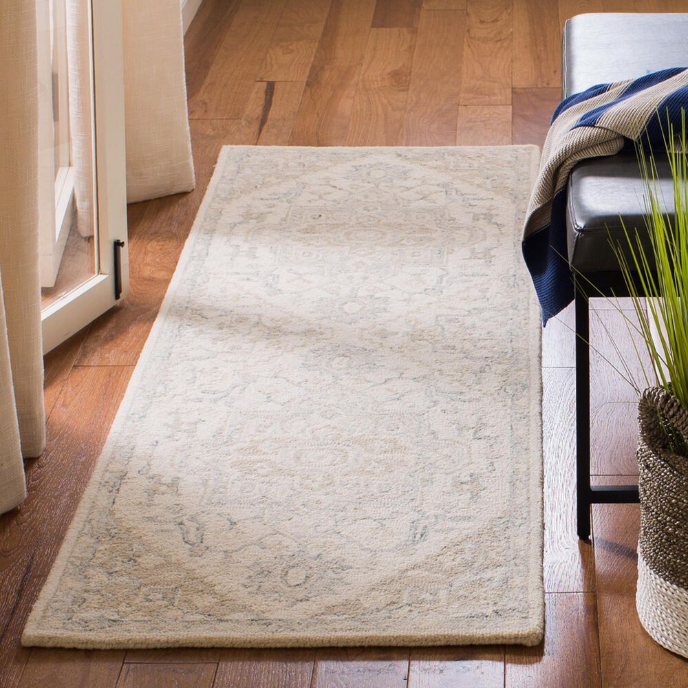 Safavieh Micro-Loop 2&#39;3&quot; x 15&#39; Ivory and Beige Runner, , large