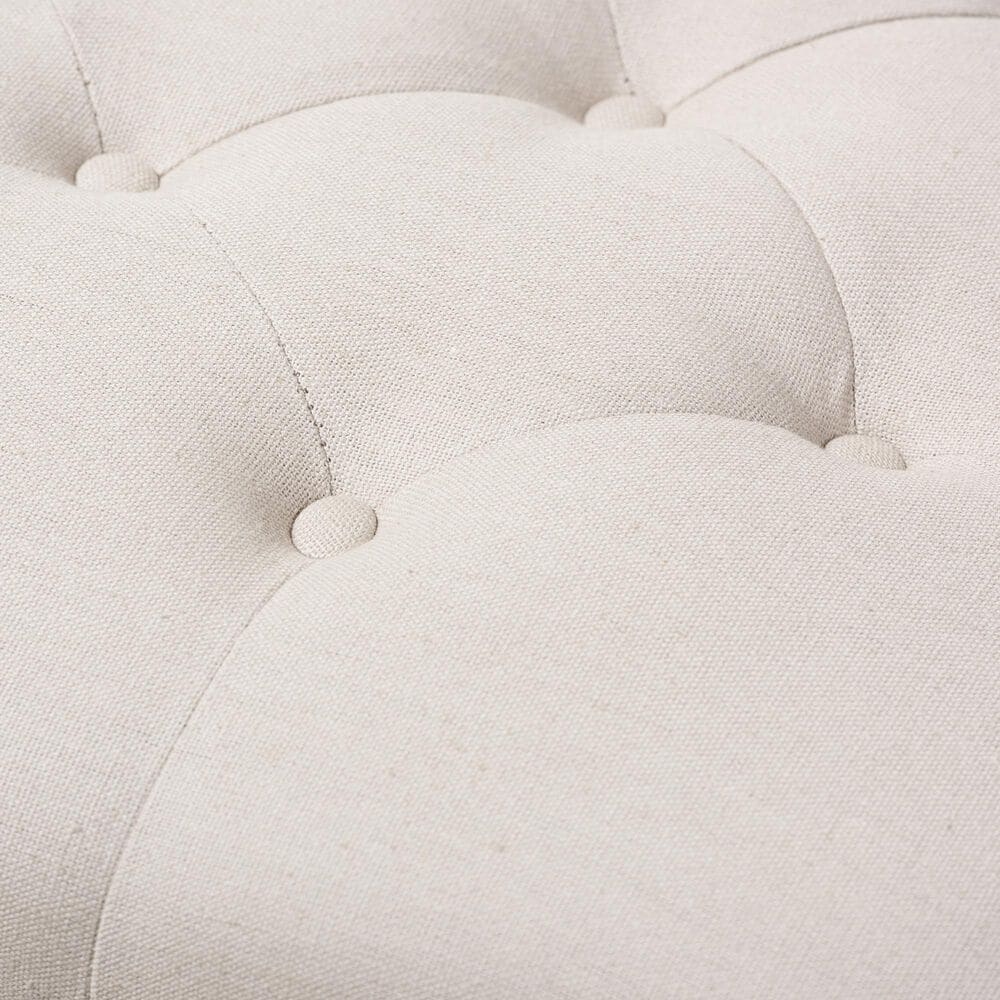 Baxton Studio Carlotta Rectangle Ottoman in Beige, , large