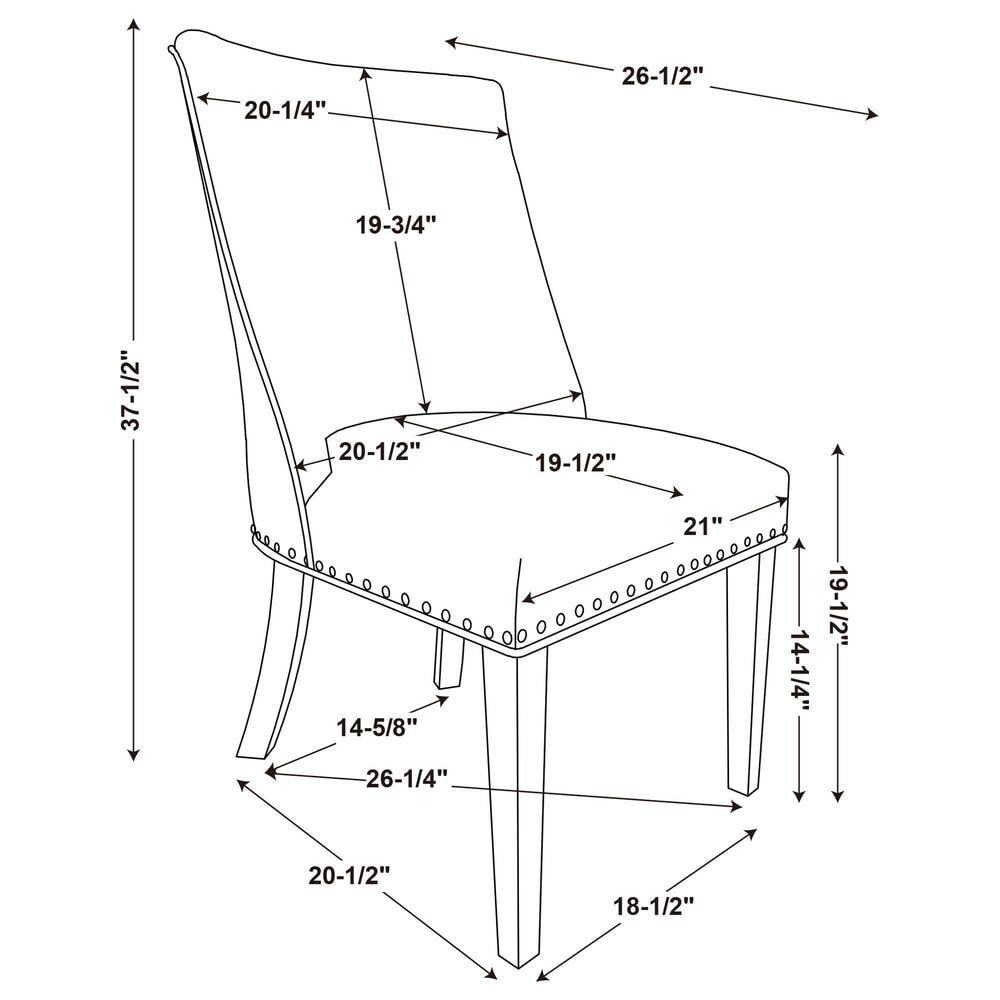 Linon Home Decor Adler Side Chair with Neutral Fabric Cushion in Natural, , large