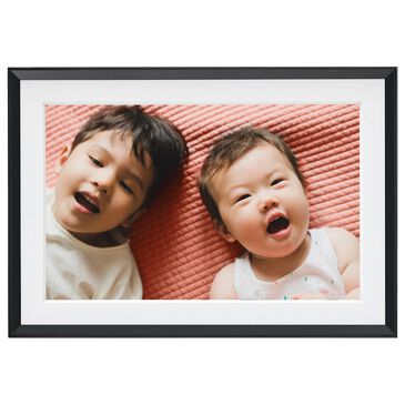 Aura Carver Mat 10" Digital Wi-Fi Photo Frame with Paper Mat in Charcoal, , large