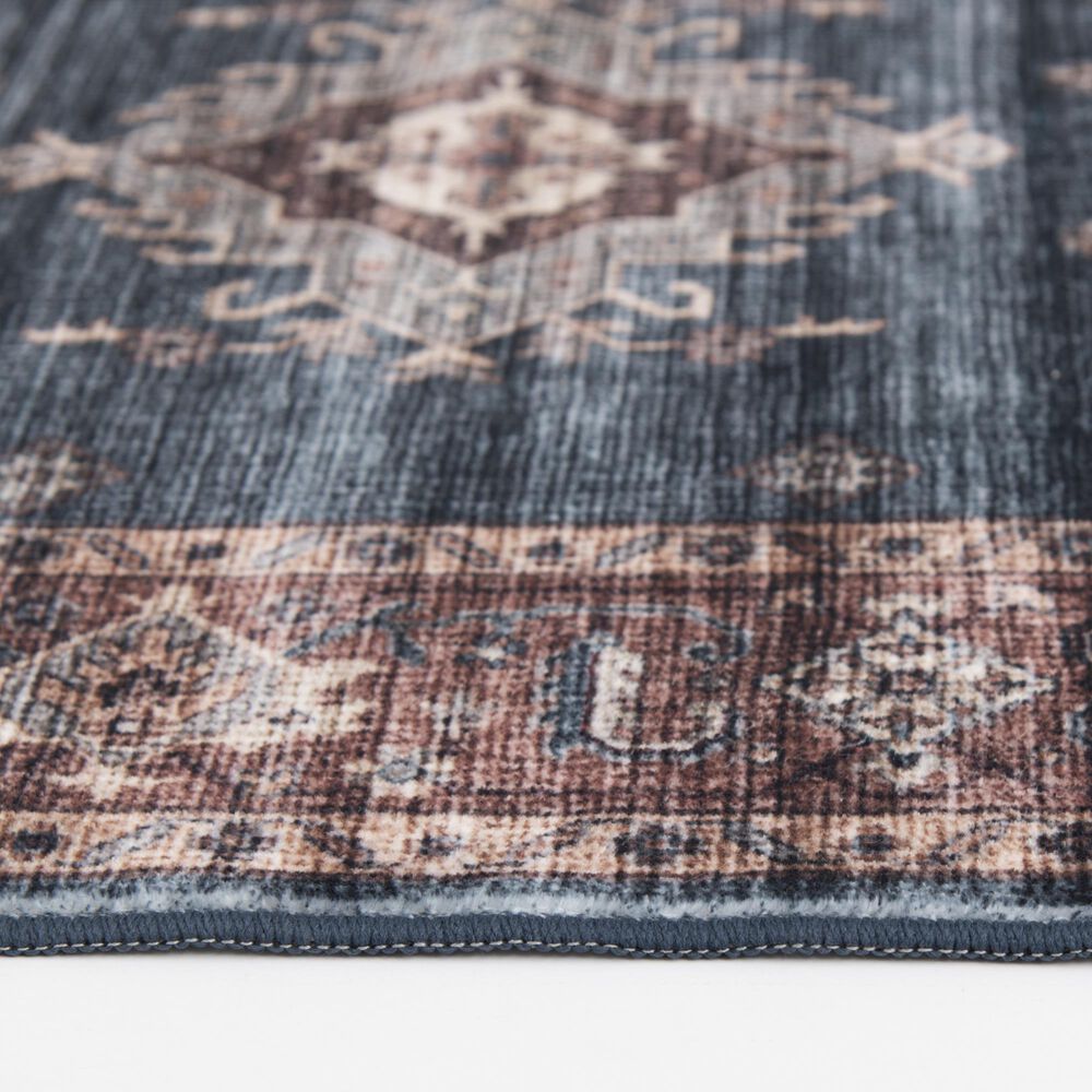 Central Oriental Rugease Velveteen Raquel Aerugo and Rust 7&#39;6&quot; x 9&#39;6&quot; Area Rug, , large