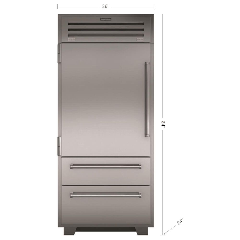 Sub-Zero 22.7 Cu. Ft. Built In Pro Refrigerator in Stainless Steel, , large