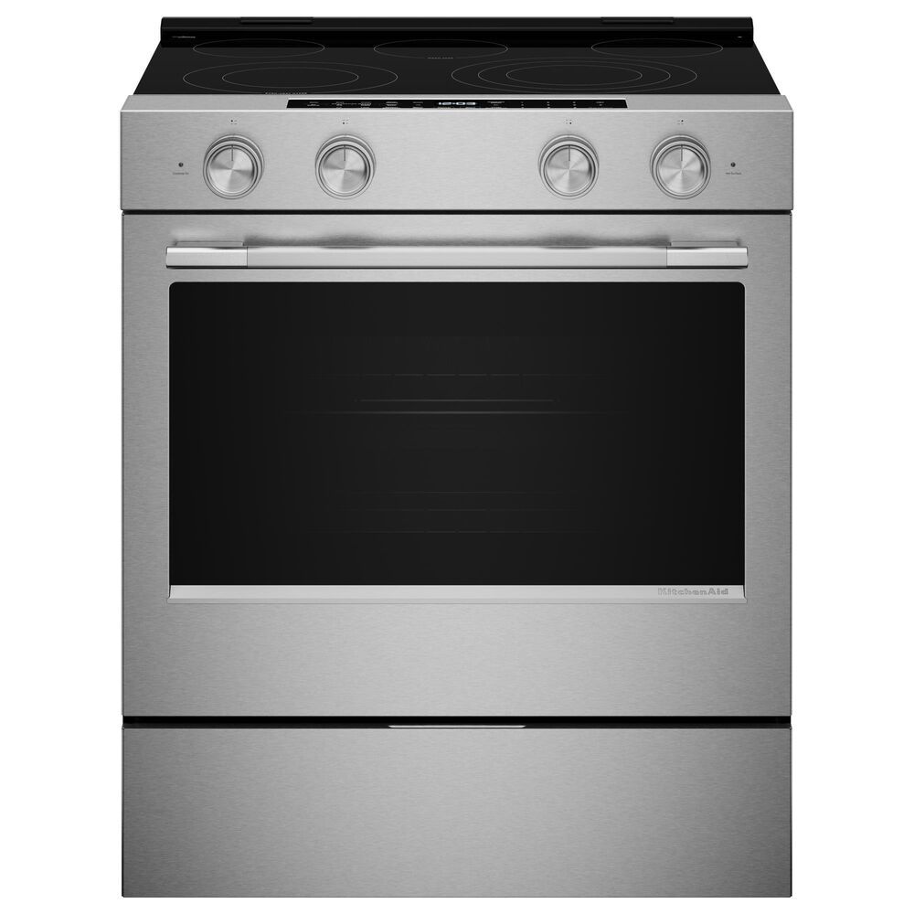 KitchenAid 5.3 Cu. Ft. Smart Slide-in Electric Range in Fingerprint Resistant Stainless Steel, , large