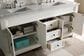 James Martin Vanities Brookfield 72" Double Bathroom Vanity in Bright White with 3 cm Arctic Fall Solid Surface Top and Rectangle Sinks, , large