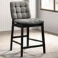 Coaster Redbridge Counter Stool with Grey Cushion in Black, , large