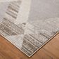 Feizy Vancouver Geometric 4" x 6" Beige and Brown Area Rug, , large