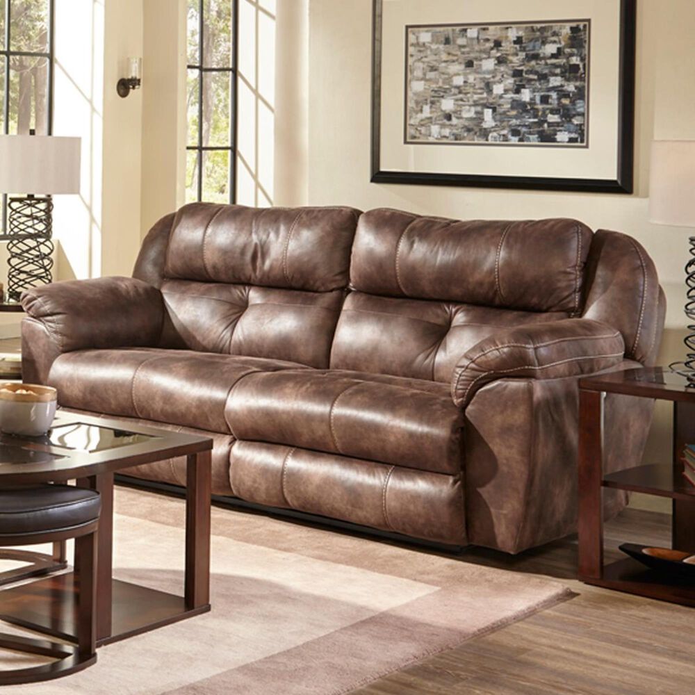 Catnapper Ferrington Power Reclining Sofa with Power Lumbar and Headrest in Dusk, , large