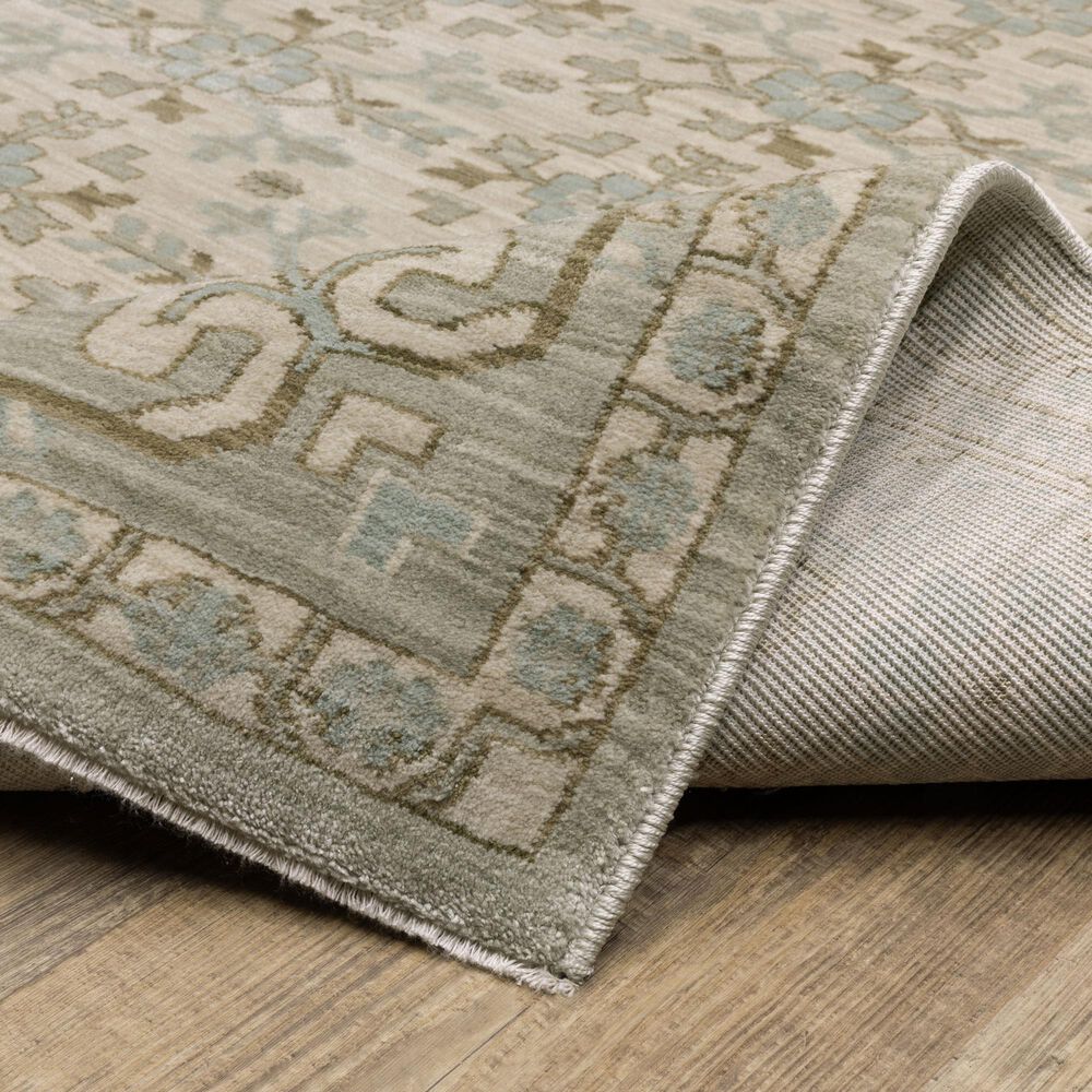 Oriental Weavers Maeve MAE04 Beige and Blue 9&#39;10&quot; x 12&#39;10&quot; Area Rug, , large