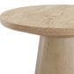 Furniture of America Halewood Round End Table in Oak, , large