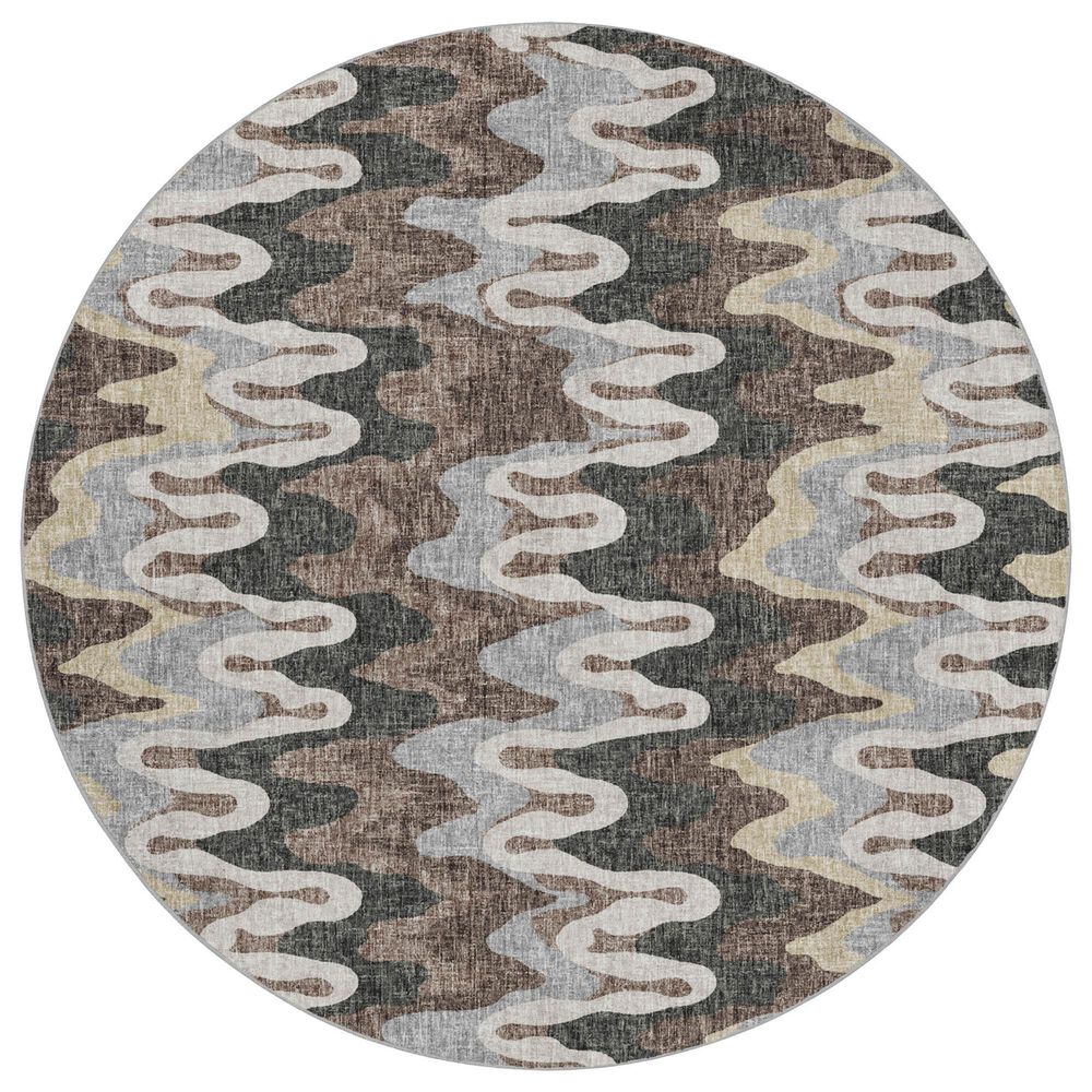 Dalyn Rug Company Lorenzo LN6 Charcoal 8" Round Area Rug, , large