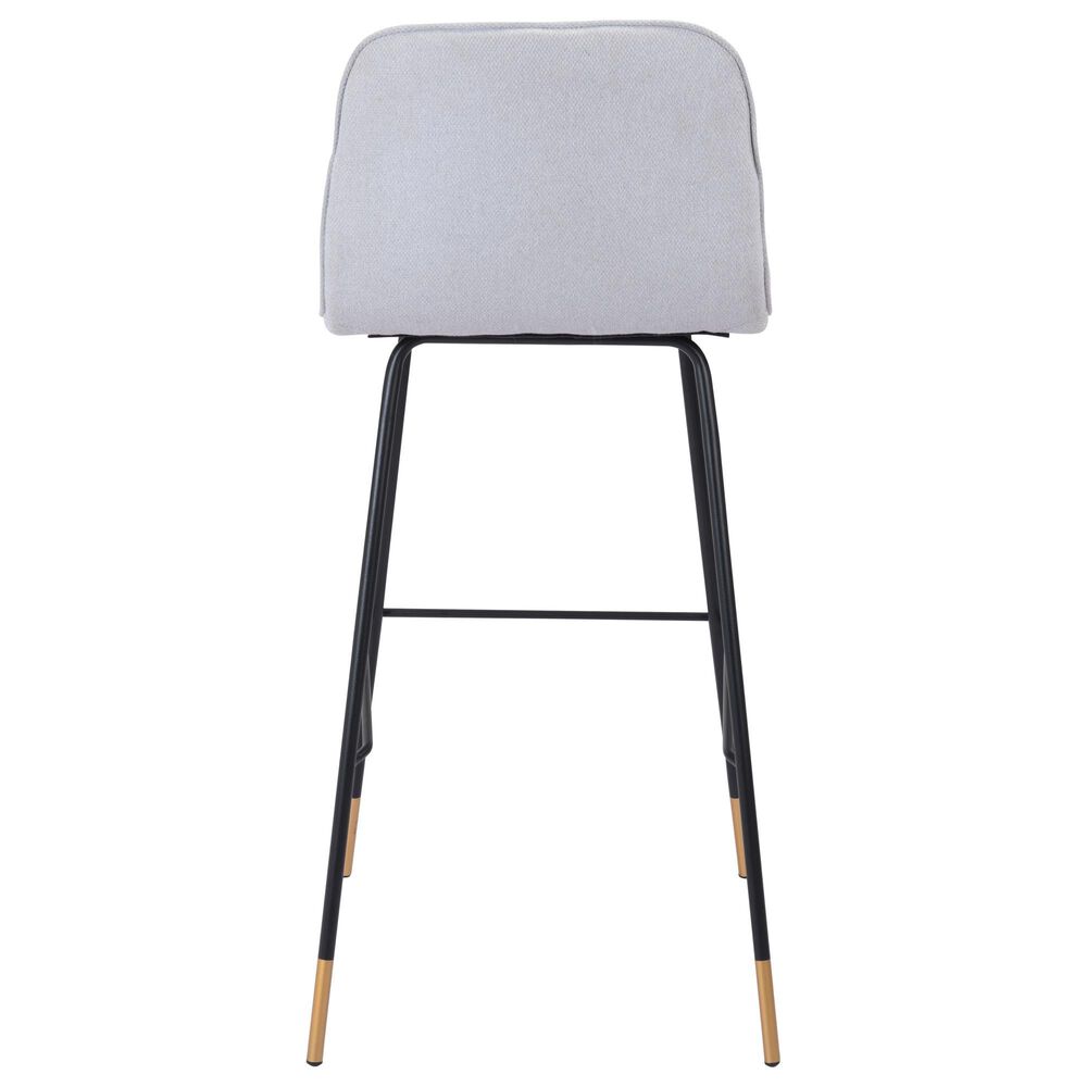Zuo Modern Gironde Bar Stool in Light Gray and Black, , large