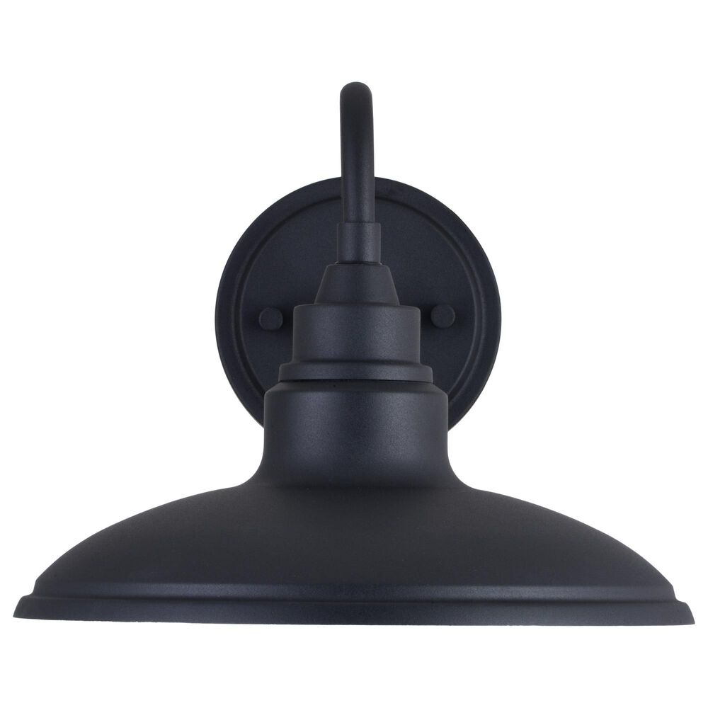 Vaxcel Tucson 10" 1-Light Outdoor Wall Sconce in Textured Black and Glossy White, , large