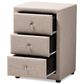 Baxton Studio Tessa 3-Drawer Nightstand in Beige, , large