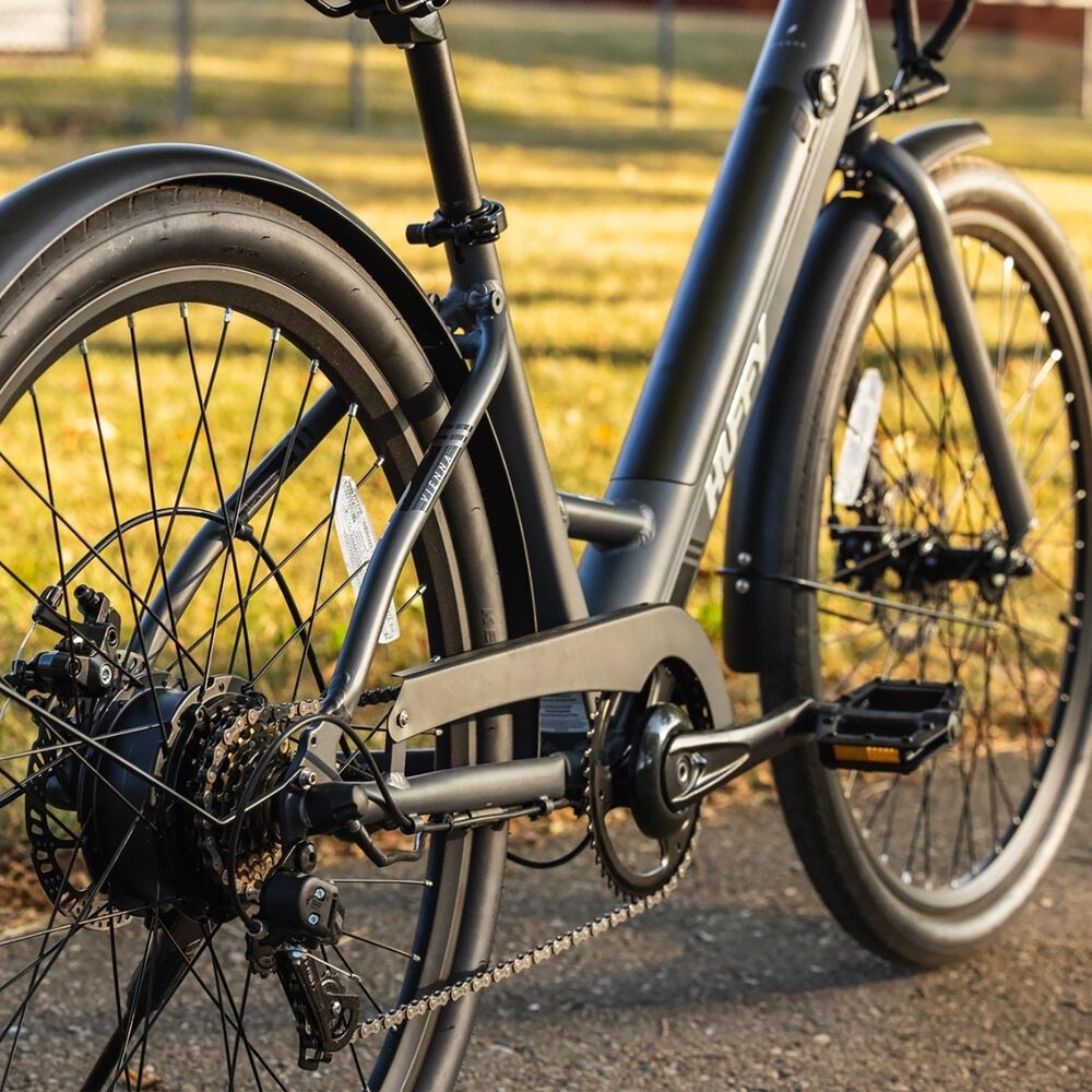 Huffy Vienna 27.5&quot; Step-Through E-Bike with 350W Motor in Charcoal, , large