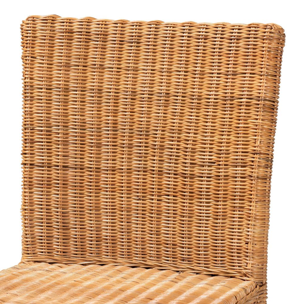 Baxton Studio Racquel Counter Stool in Natural and Walnut Brown, , large
