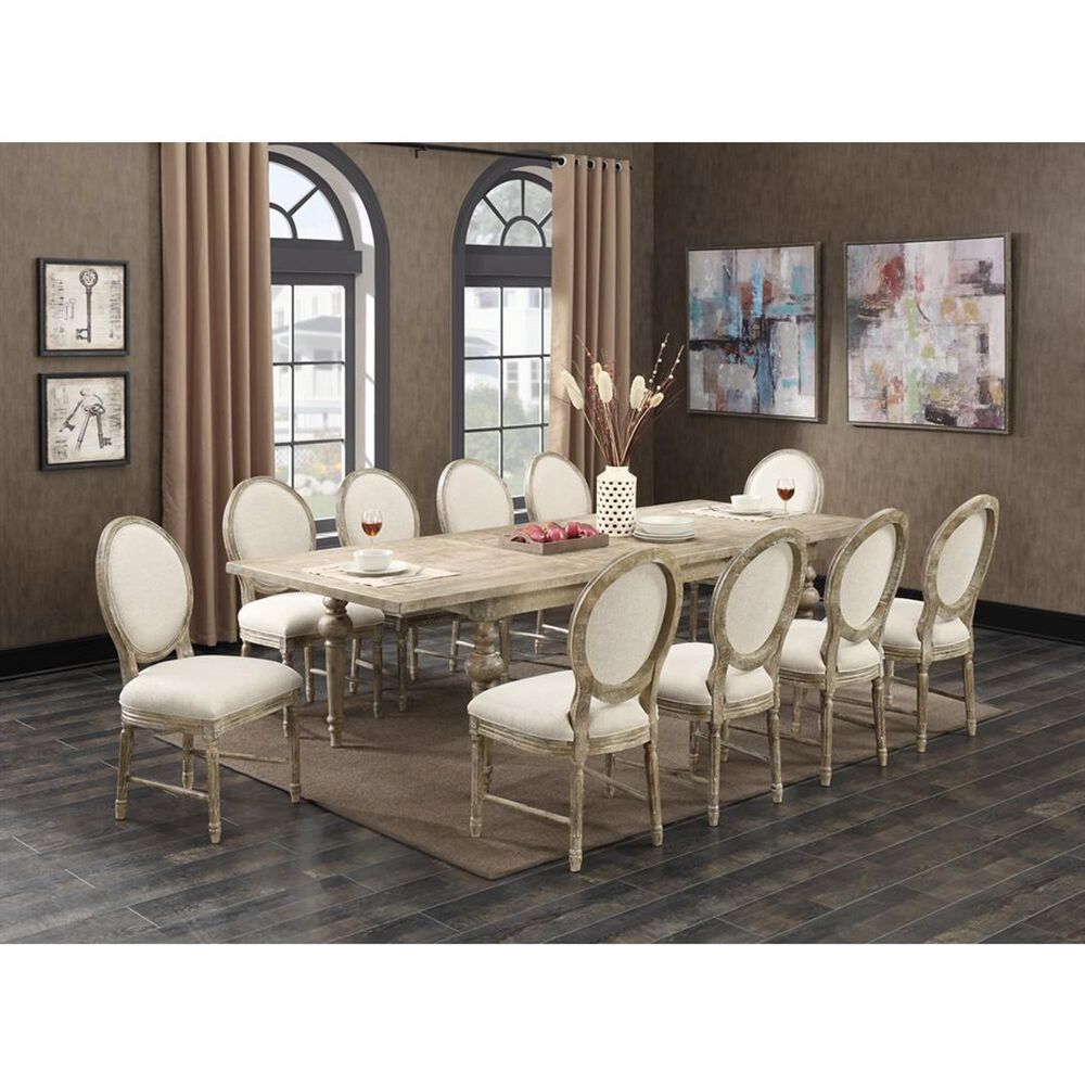 Golden Wave Furniture Interlude Extension Dining Table in Sandstone Buff - Table Only, , large