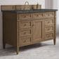 James Martin Brittany 48" Single Bathroom Vanity in Pecan with 3 cm Parisien Bleu Silestone Top and Rectangular Sink, , large
