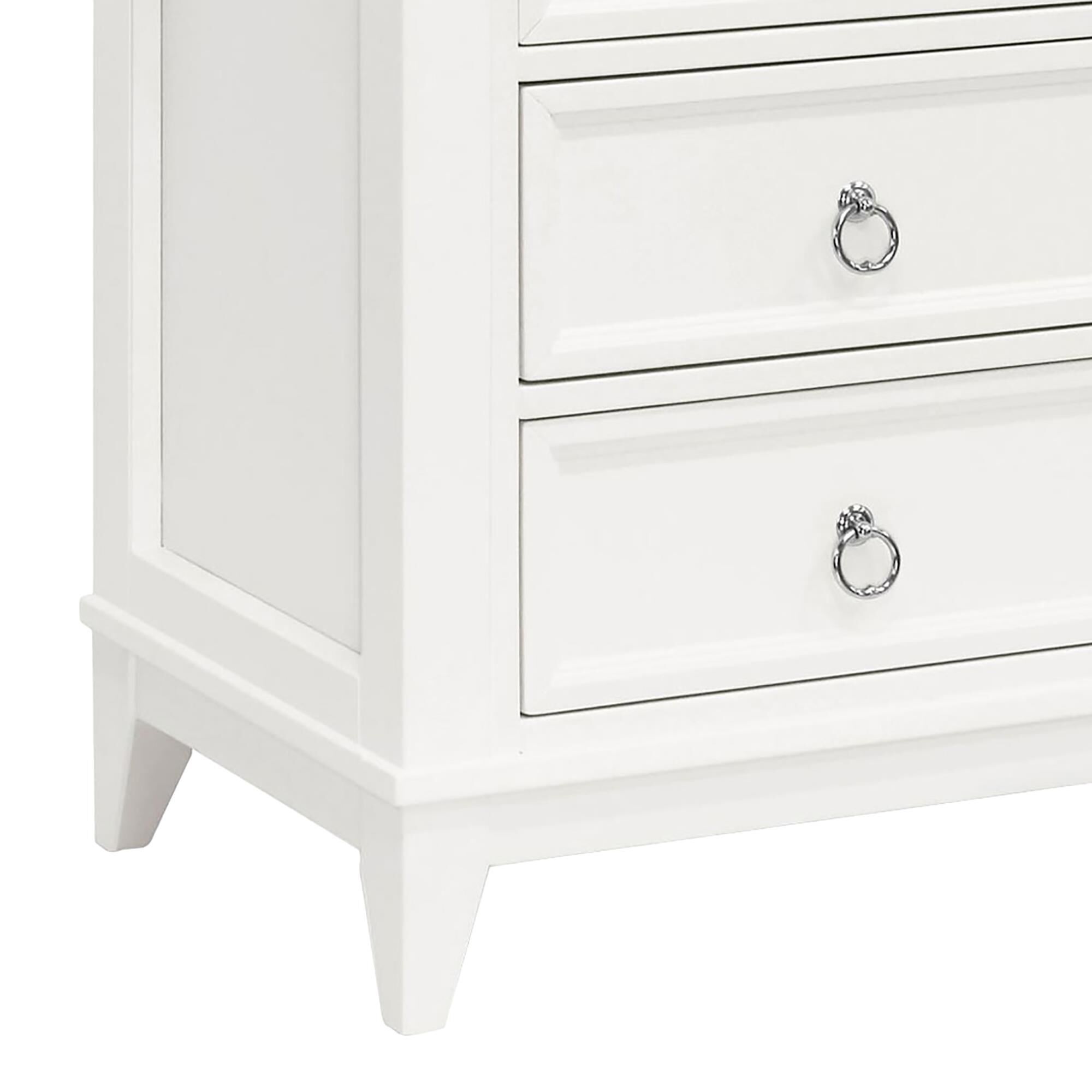 New Haus Emma Regency 4 Drawer Dresser in Warm White NFM