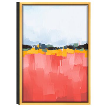 Jennifer Taylor Home JTH Luxe Abstract Dusk Acrylic Glass Art in Gold Frame 16" x 24", , large