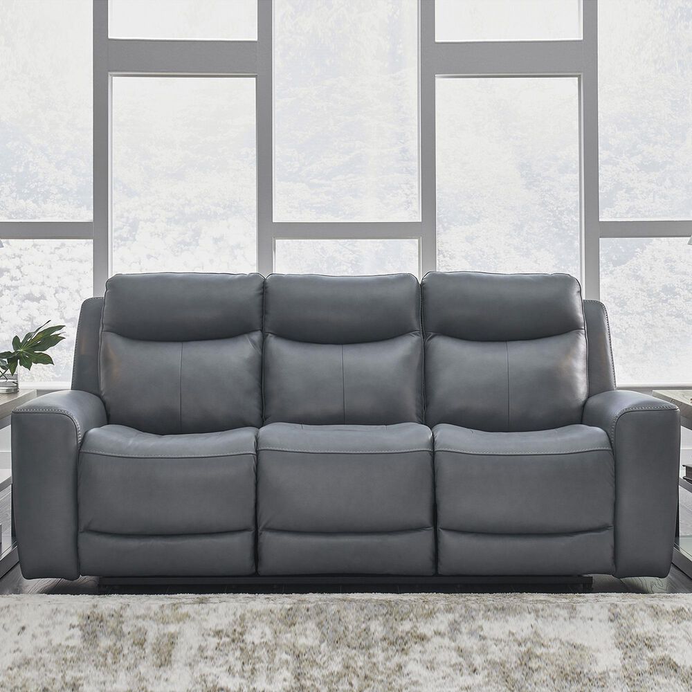 Ashley Mindanao Power Reclining Sofa in Steel, , large