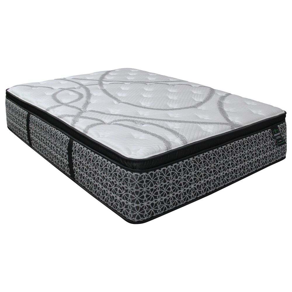 Sleeptronic Berkshire Warren Medium Euro Pillow Top Twin Mattress with Low Profile Box Spring, , large