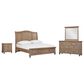 Riva Ridge Oxford 4-Piece Queen Sleigh Storage Bedroom Set in Tan with USB Ports, , large