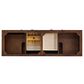 James Martin Vanities Amberly 72" Double Bathroom Vanity in Mid-Century Walnut with Single Hole 3 cm White Zeus Quartz Top and Rectangular Sinks, , large