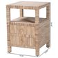 Baxton Studio Paine 2-Drawer Nightstand in Natural, , large