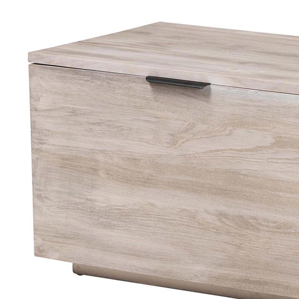 Baxton Studio Alvaro Storage Trunk with Hinged Lid in White Wash, , large