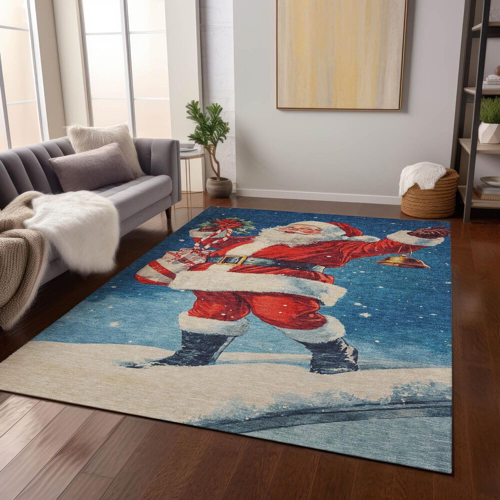 Dalyn Rug Company Wonderland WN15 3&#39; x 5&#39; Blue Indoor/Outdoor Area Rug, , large