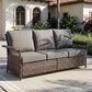 Sunwell Garden Patio Wicker Sofa in Gray, , large