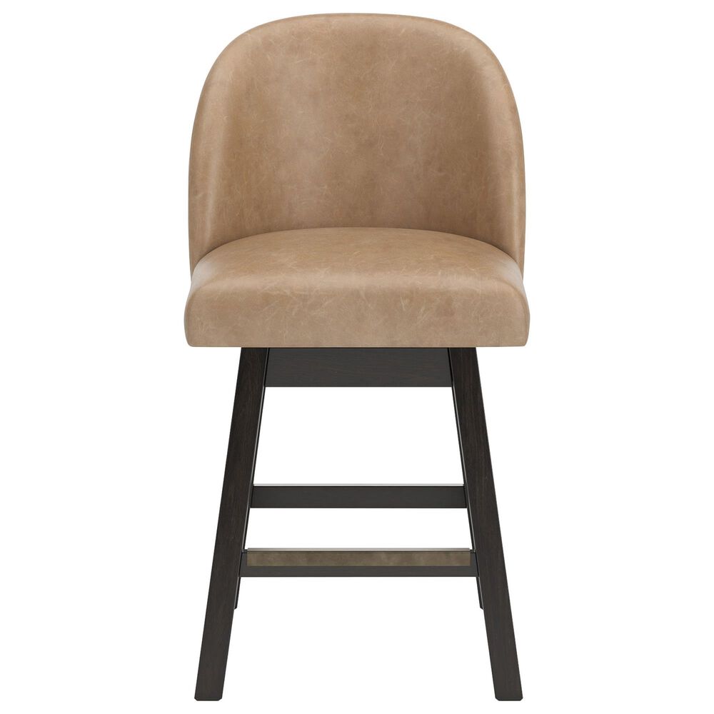 Ashley Neymorton 24.13" Swivel Counter Stool in Dark Grayish Brown, , large