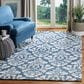 Safavieh Micro-Loop MLP221M 9" x 12" Blue and Ivory Area Rug, , large