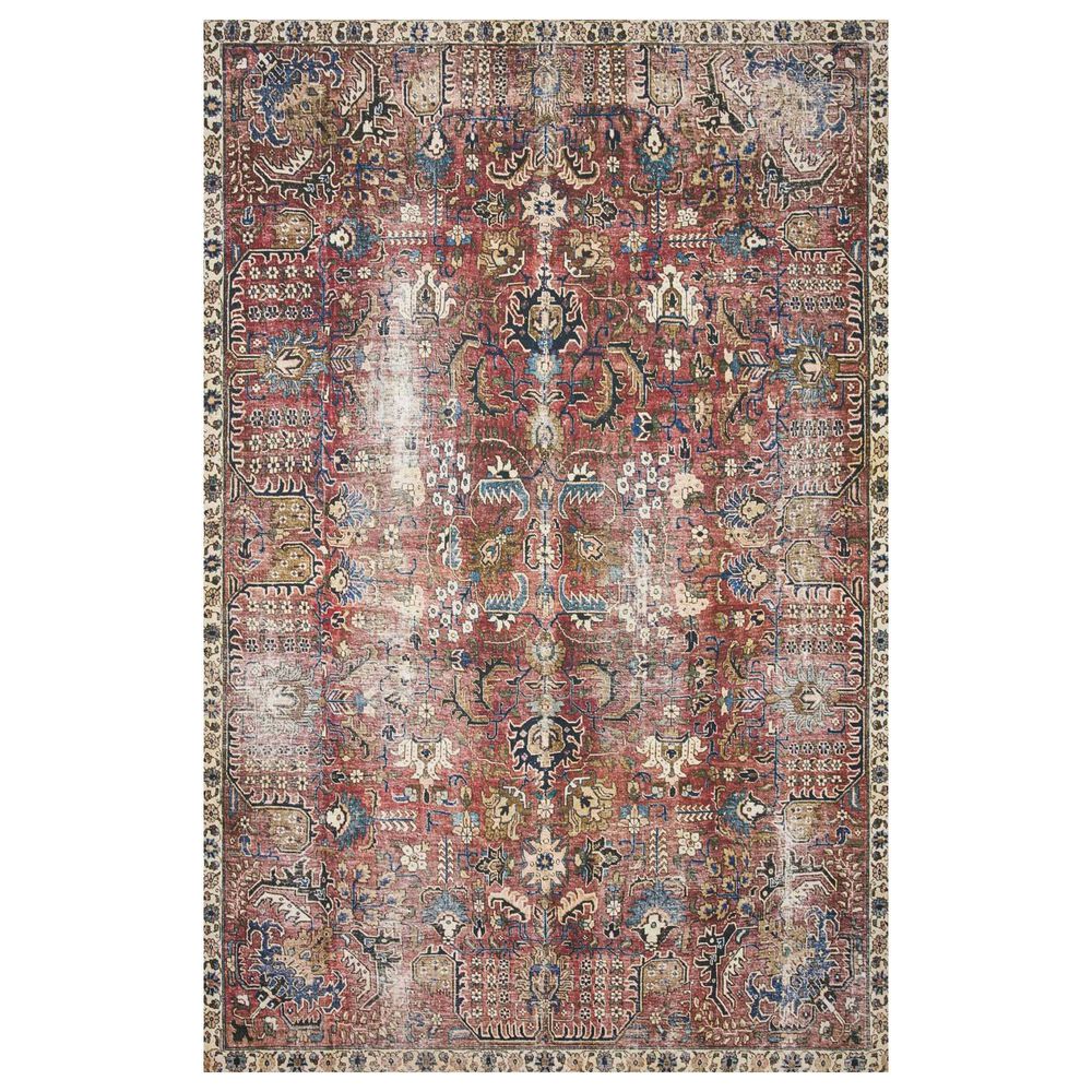 Chris Loves Julia x Loloi Jules 7"6" x 9"6" Merlot and Multicolor Area Rug, , large