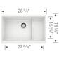 Blanco Precis 29" Cascade Super Single Kitchen Sink with Colander in White, , large