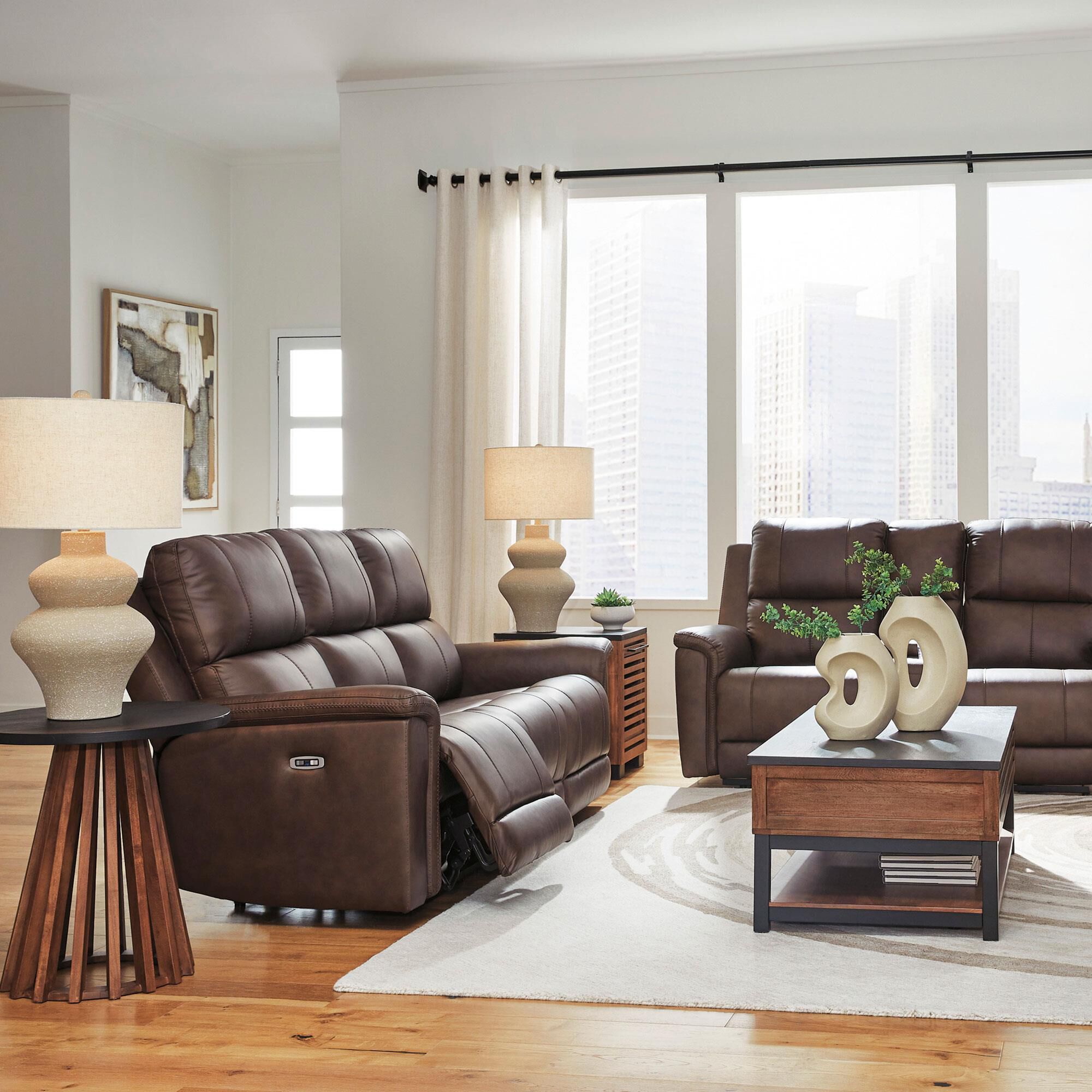 Ashley Bleckley Power Reclining Sofa in Espresso